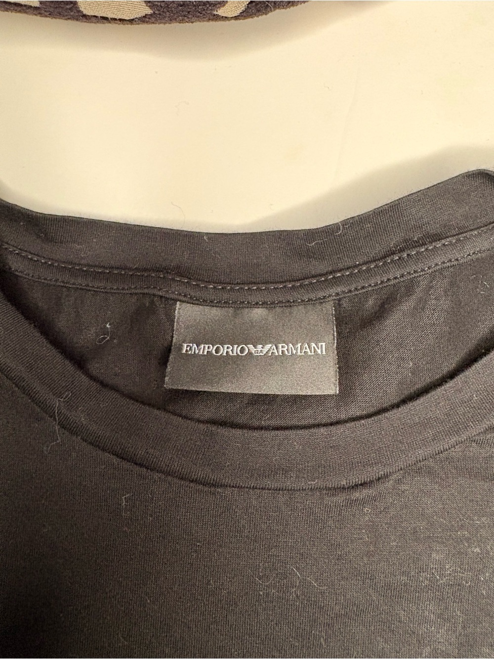 Emporio Armani Black Crewneck Milano Logo Tee - Picture 2 of 4